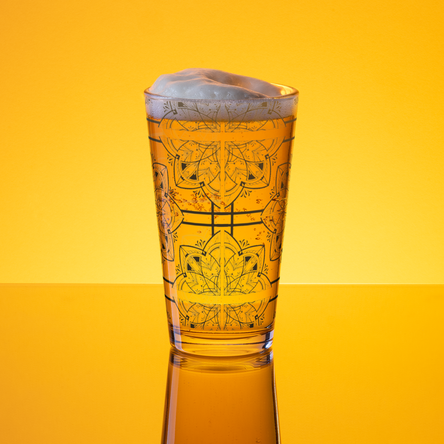 Mandala Pint Glass